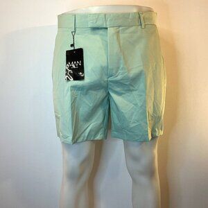 BoohooMAN Men's Mint Green 6.5" Inseam Chino Shorts - Size 34 - NWT